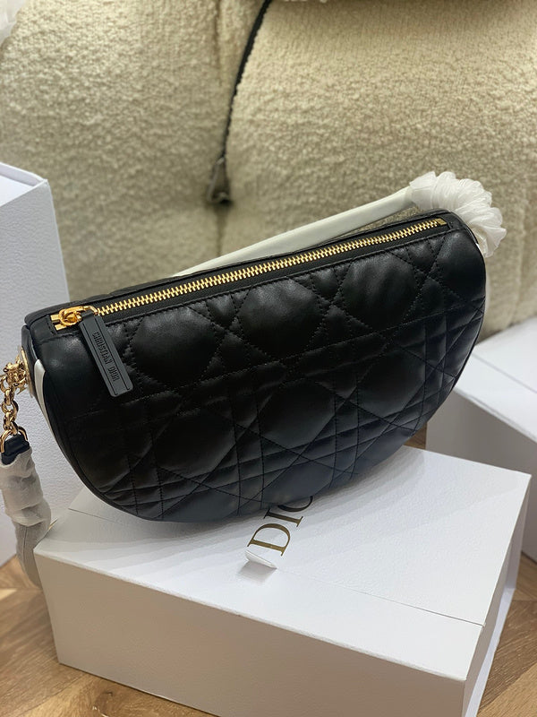 Side profile of structured premium women's handbag – women's luxury handbag