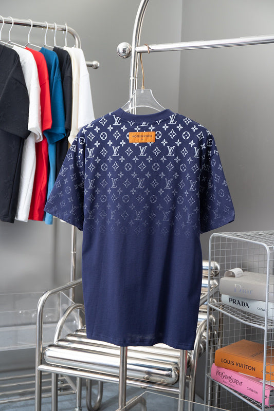 Side profile of Louis Vuitton cotton t-shirt with signature branding