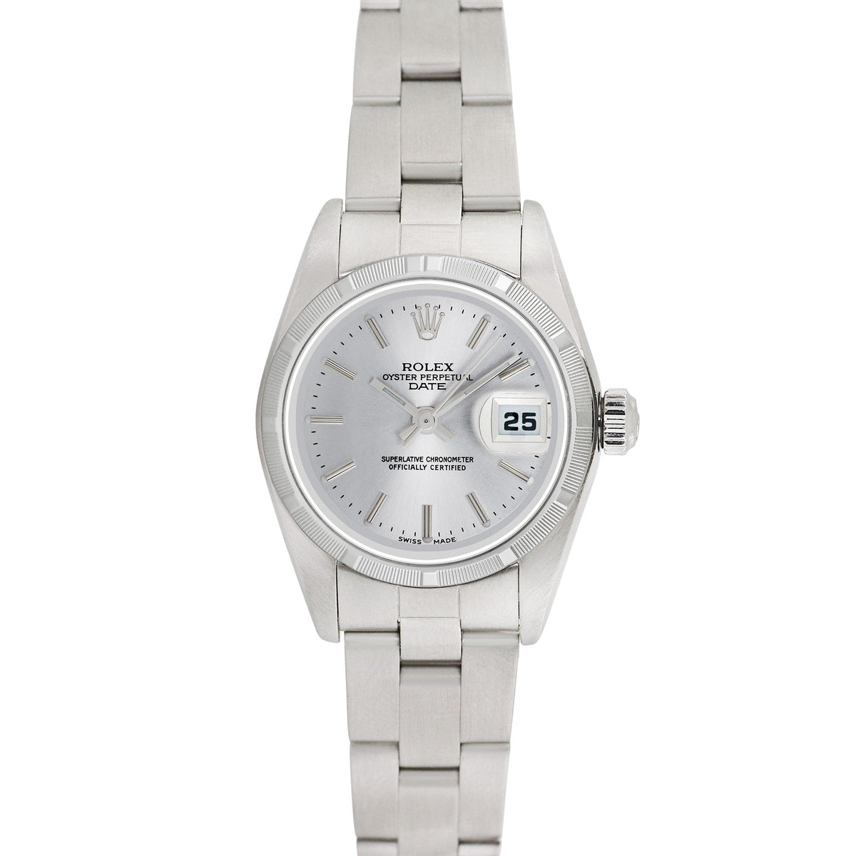 Side view of Rolex women's watch