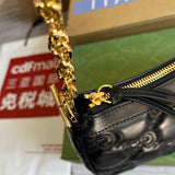 Side view of refined structured handbag