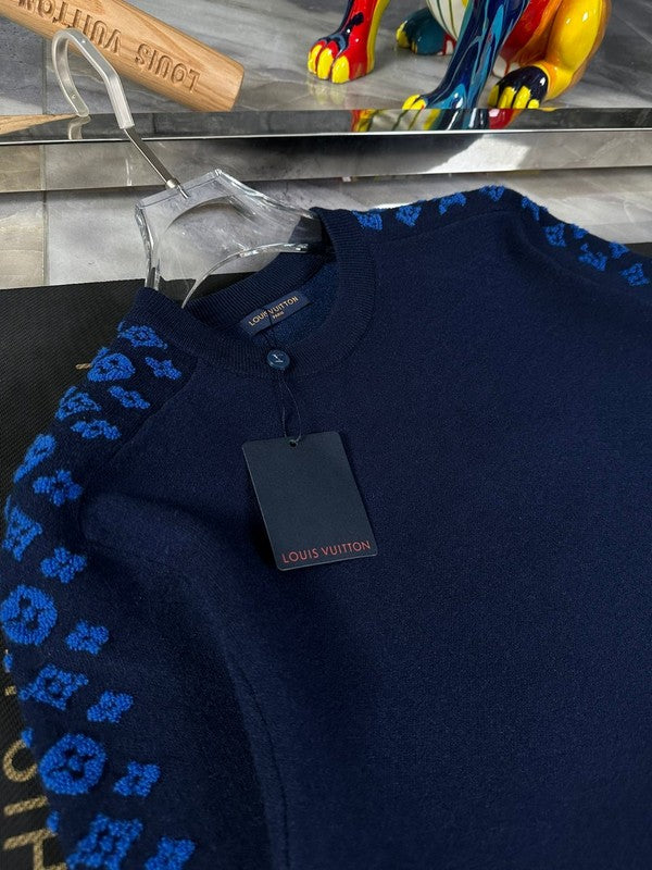 Side profile of Louis Vuitton luxury clothing with contemporary cut