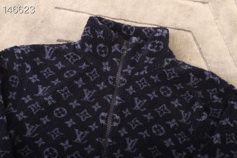 Back view of Louis Vuitton luxury clothing with tailored silhouette