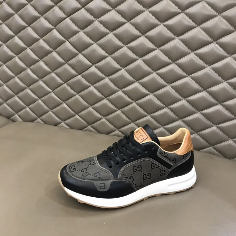 Gucci stone beige luxury sneakers view 6 padded collar comfort