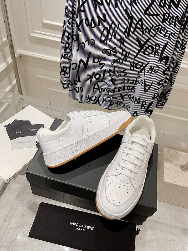 Close-up of Saint Laurent shoes craftsmanship