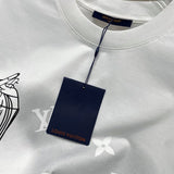 Flat lay presentation of Louis Vuitton cotton t-shirt with streetwear-inspired cut