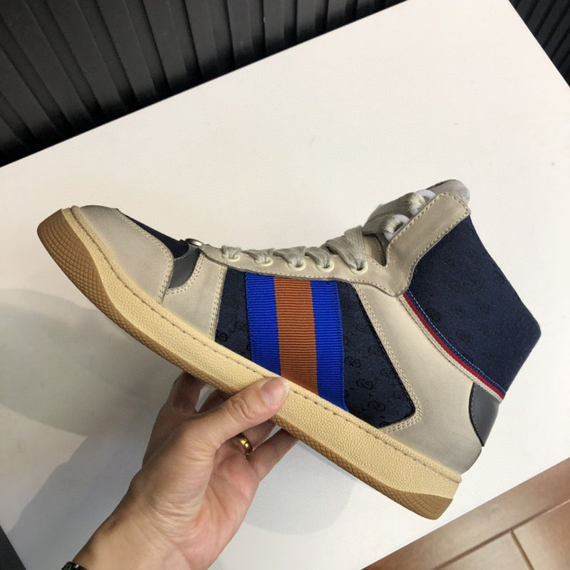 Gucci soft grey luxury sneakers view 9 classic court silhouette