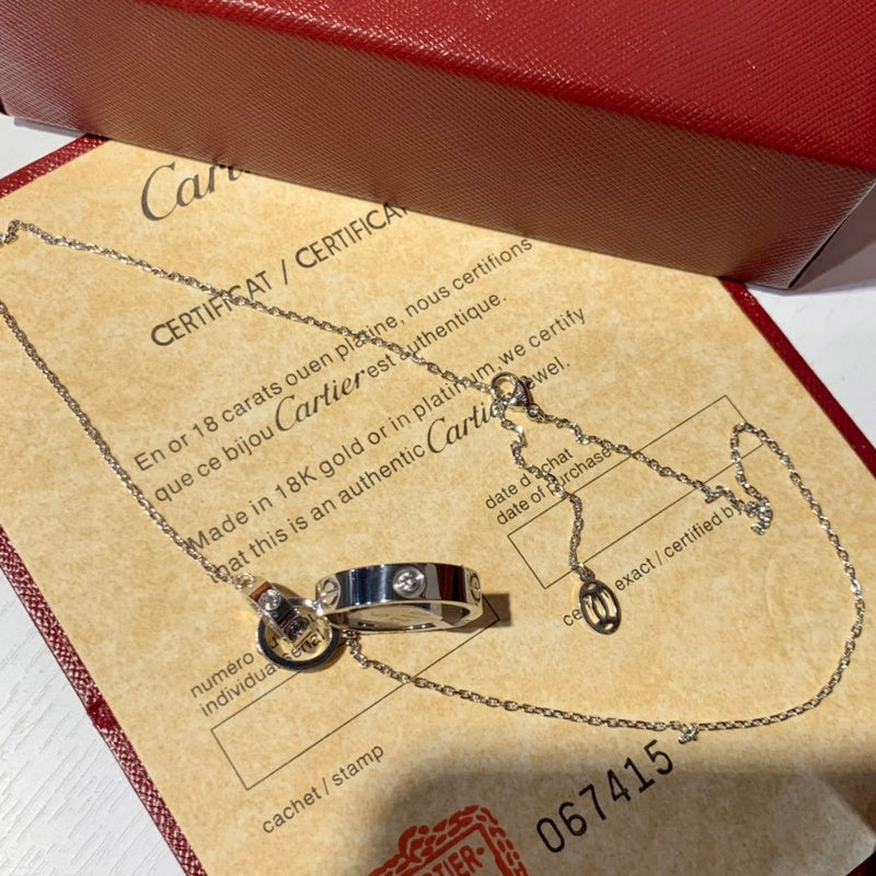 Close-up detail view of Cartier unisex jewelry piece