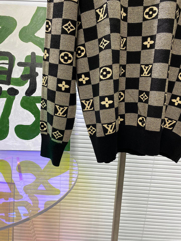 Close-up detail shot of Louis Vuitton luxury clothing with contemporary cut