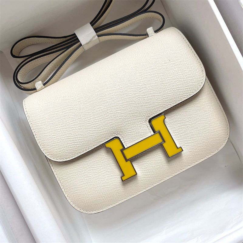 Side view of effortless structured handbag