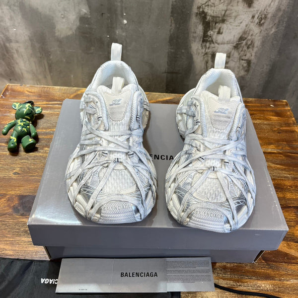 Balenciaga Chocolate Brown Chunky Platform Sneakers - Angled View