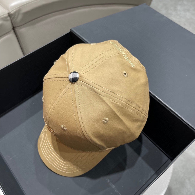 Angled view of Burberry unisex cap
