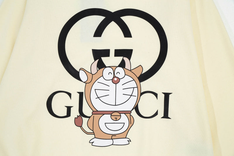 Flat lay presentation of Gucci luxury clothing with everyday silhouette