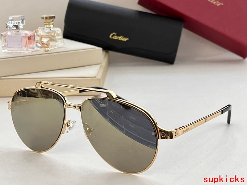 Angled view of Cartier unisex sunglasses