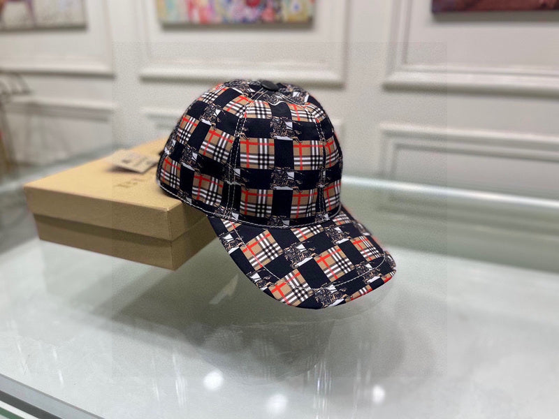 Angled view of Burberry unisex cap