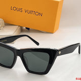 Close-up detail view of Louis Vuitton unisex sunglasses
