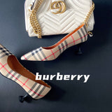 Burberry Nude Slip-On Sneakers - Angled View