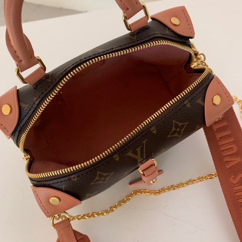 Front view of refined structured women's handbag – women's statement bag