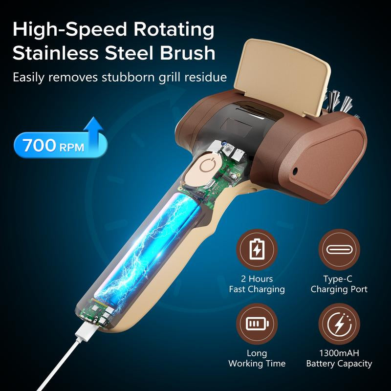 Electric Grill Brush- Cordless Rechargeable