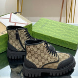Gucci all-black luxury sneakers view 8 retro runner design