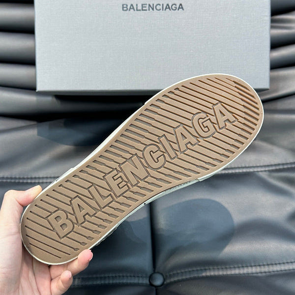 Balenciaga Camel Block Heel Pumps - Side Profile View
