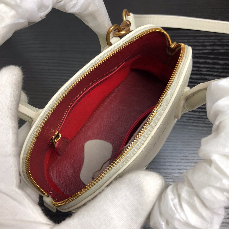 Side profile of refined structured women's handbag – women's everyday handbag