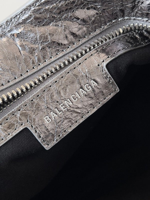 Zivas Charm Polished Finish Statement Handbag (Structured Everyday Essential) – Detail View