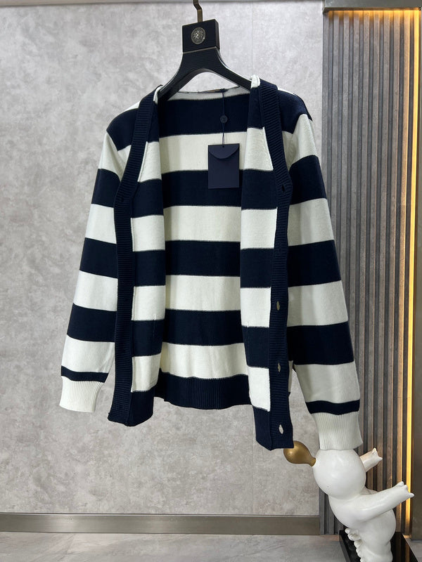 Side profile of Louis Vuitton luxury clothing with label-forward styling