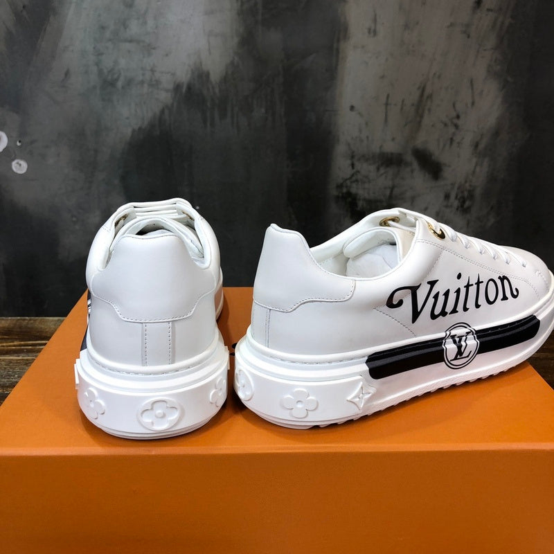 Louis Vuitton shoes Style 198 - front view, classic monogram styling