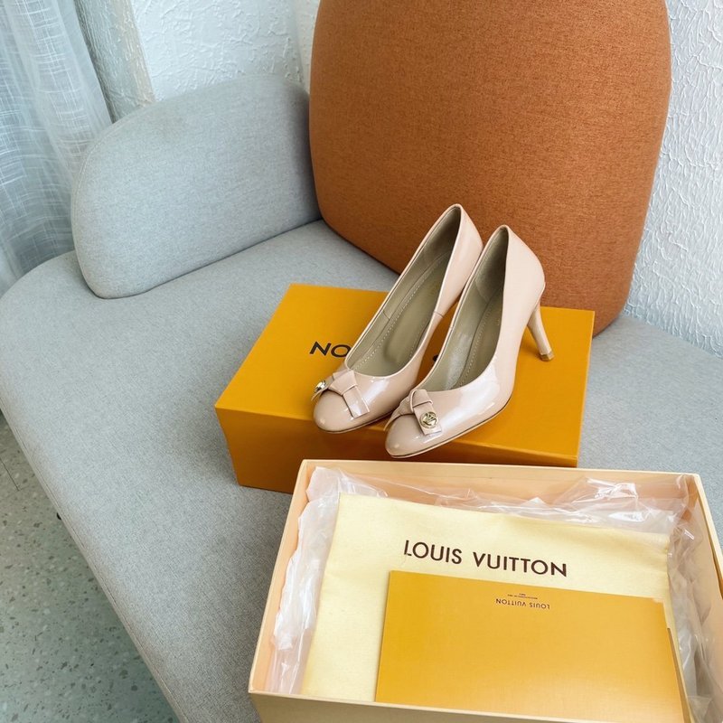 Louis Vuitton luxury shoes detail shot