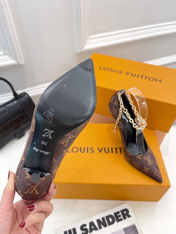 Louis Vuitton Chocolate Brown Chunky Platform Sneakers - Lifestyle Styling Shot