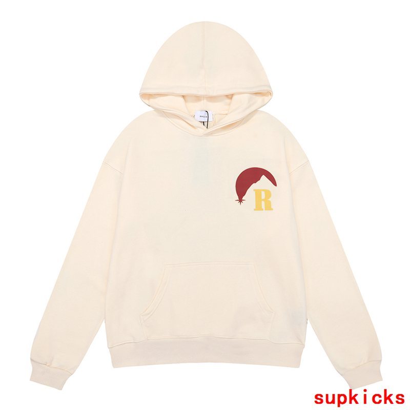 Back view of Rhude luxury clothing with streetwear-inspired cut