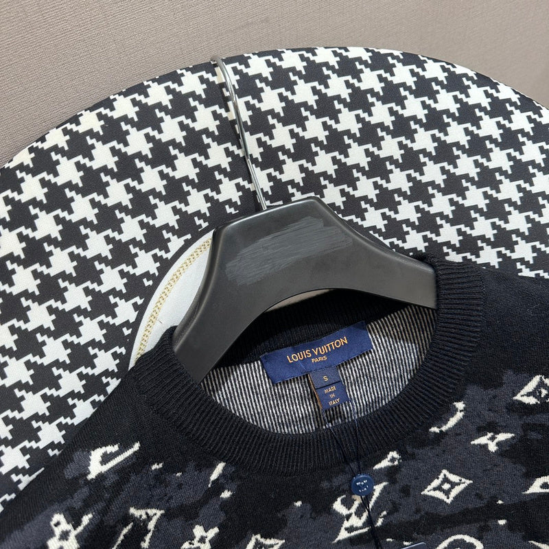 Flat lay presentation of Louis Vuitton luxury clothing with everyday silhouette