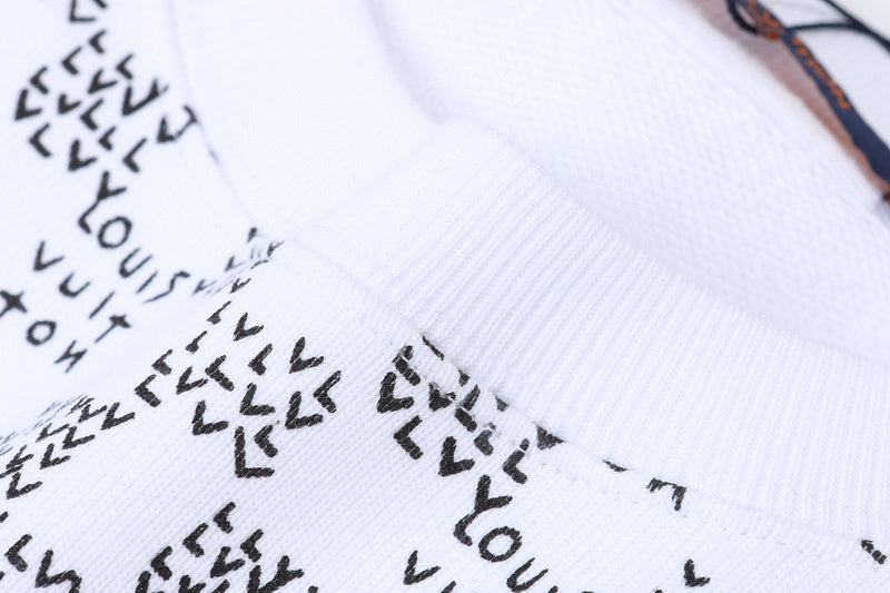 Side profile of Louis Vuitton luxury clothing with runway-inspired design