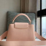  polished crossbody bag detail view showing craftsmanship 20