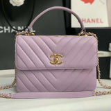 Zivas Charm Polished Finish Luxury Handbag (Designer-Inspired Craftsmanship) – Front View