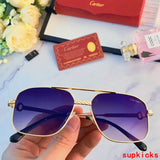 Close-up detail view of Cartier unisex sunglasses