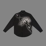 Side profile of Louis Vuitton luxury clothing with logo-detail design