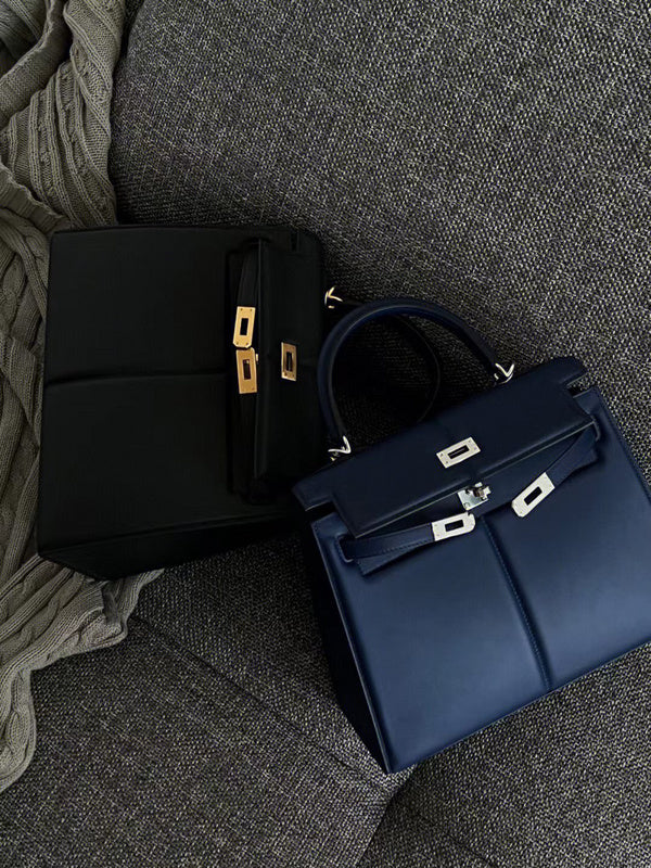 Close-up detail of polished bag design