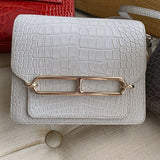Side view of smart structured handbag