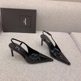 Three-quarter angle view of Saint Laurent luxury piece style No.035