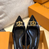 Louis Vuitton luxury shoes detail shot
