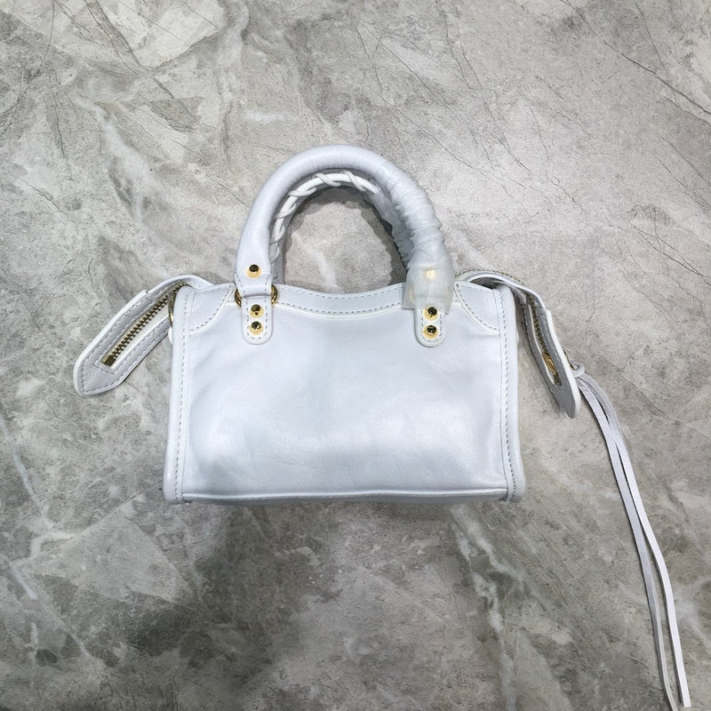 Modern Vegan Leather Handbag - Polished Finish | Women's Statement Accessory #637 - back view (image 4) of designer-inspired handbag