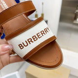 Burberry Red Block Heel Pumps - Sole Detail View