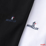 Side profile of Moncler luxury clothing with logo-detail design