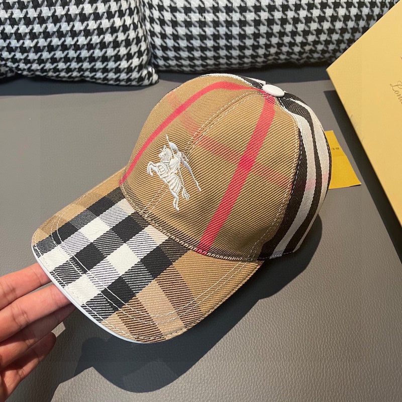 Angled view of Burberry unisex cap