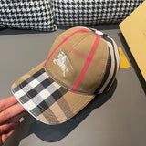 Angled view of Burberry unisex cap