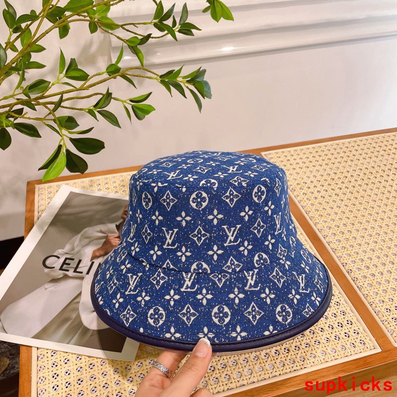 Close-up detail view of Louis Vuitton unisex cap