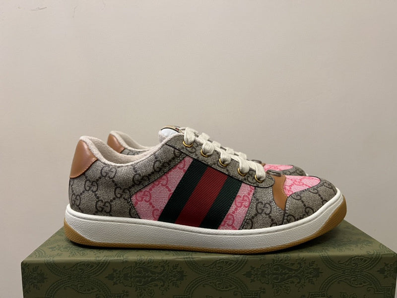 Gucci fresh white-and-black luxury sneakers view 7 signature lace-up style