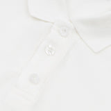 Close-up detail shot of Polo cotton polo shirt with logo-detail design