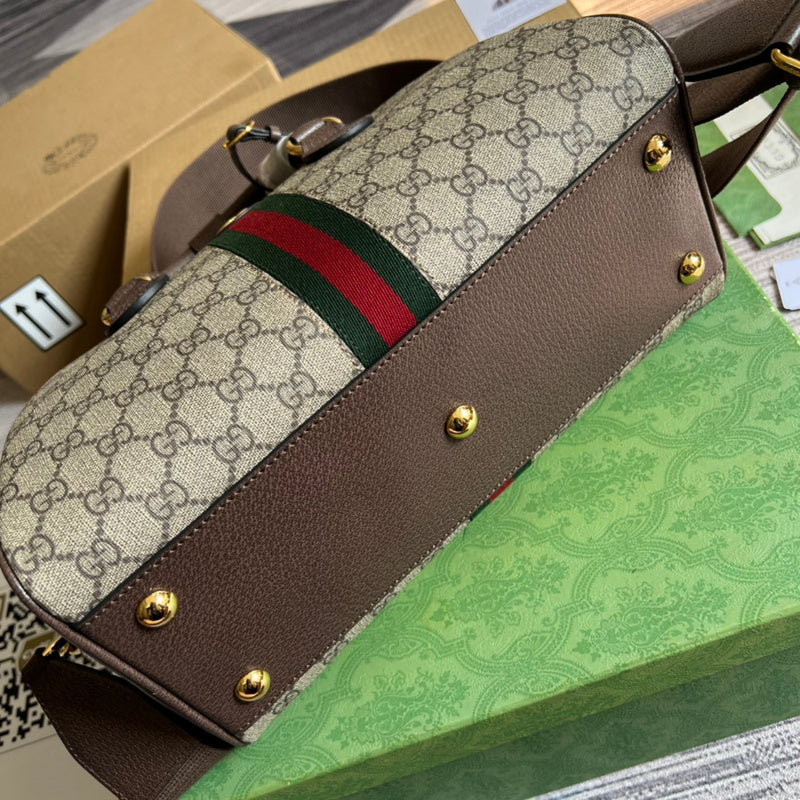 Close-up detail of polished bag design